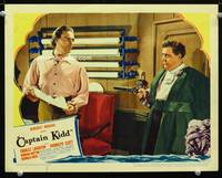 w165 CAPTAIN KIDD movie lobby card '45 Charles Laughton & Randolph Scott 2-shot!