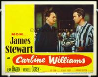 w167 CARBINE WILLIAMS movie lobby card '52 prisoner James Stewart & Wendell Corey close up!