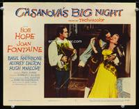 w170 CASANOVA'S BIG NIGHT movie lobby card #5 '54 Bob Hope, Joan Fontaine, Basil Rathbone