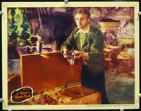 w199 COUNT OF MONTE CRISTO movie lobby card '34 close up of Robert Donat finding the treasure!