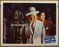 w220 DARK ALIBI movie lobby card '46 Sidney Toler as Charlie Chan & Benson Fong close up!