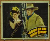 w224 DAWN ON THE GREAT DIVIDE movie lobby card '42 Buck Jones & Mona Barrie close up!