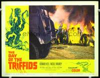 w225 DAY OF THE TRIFFIDS movie lobby card #8 '62 destroying the Triffids!