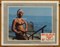 w227 DEADLIER THAN THE MALE movie lobby card #8 '67 sexiest Elke Sommer in bikini with spear gun!