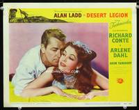 w240 DESERT LEGION movie lobby card '53 Alan Ladd & sexy Arlene Dahl super close up!