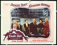 w243 DESK SET movie lobby card #4 '57 Spencer Tracy, Katharine Hepburn & giant computer!