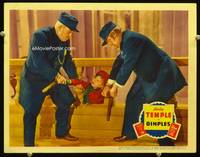 w250 DIMPLES movie lobby card '36 adorable Shirley Temple caught by two gaurds!
