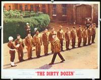 w251 DIRTY DOZEN movie lobby card #8 '67 Lee Marvin meets the twelve condemned prisoners!