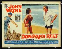 w259 DONOVAN'S REEF movie lobby card #2 '63 John Wayne, sexy Elizabeth Allen