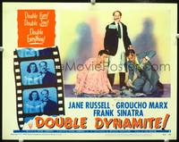 w263 DOUBLE DYNAMITE movie lobby card #3 '52 Groucho Marx, Jane Russell, Frank Sinatra