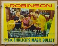 w265 DR EHRLICH'S MAGIC BULLET movie lobby card R40s Edward G. Robinson in laboratory!