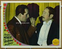 w290 FASHIONS IN LOVE movie lobby card '29 Adolphe Menjou threatened!