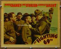 w295 FIGHTING 69th movie lobby card '40 James Cagney, Pat O'Brien, Alan Hale