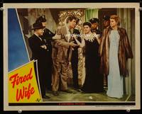 w299 FIRED WIFE movie lobby card '43 Robert Paige, Louise Allbritton