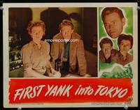 w300 FIRST YANK INTO TOKYO movie lobby card '45 Tom Neal & Barbara Hale 2-shot!