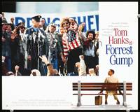 w316 FORREST GUMP movie lobby card '94 Tom Hanks at anti-Vietnam protest!