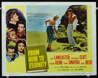 w324 FROM HERE TO ETERNITY movie lobby card '53 Burt Lancaster & Deborah Kerr in famous beach scene!