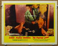 w327 FUGITIVE KIND movie lobby card #3 '60 Marlon Brando throws money at Anna Magnani!