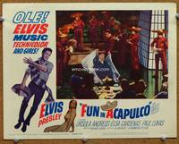 w328 FUN IN ACAPULCO movie lobby card #4 '63 Elvis Presley performing as matador in Mexico!
