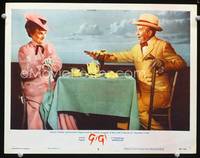 w336 GIGI movie lobby card #5 '58 Maurice Chevalier sings I Remember It Well to Hermione Gingold!