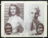 w337 GILDA/PLATINUM BLONDE movie lobby card '50 sexiest Jean Harlow & Rita Hayworth!