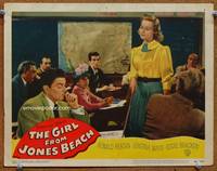 w338 GIRL FROM JONES BEACH movie lobby card #8 '49 teacher Virginia Mayo & student Ronald Reagan!