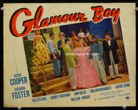 w341 GLAMOUR BOY movie lobby card '41 Jackie Cooper, Susanna Foster