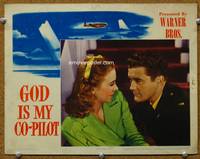 w343 GOD IS MY CO-PILOT movie lobby card '45 Dennis Morgan & Andrea King close up!