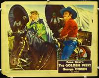 w347 GOLDEN WEST movie lobby card '32 George O'Brien, written by Zane Grey!