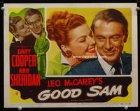 w352 GOOD SAM movie lobby card #3 '48 best Gary Cooper & Ann Sheridan close up!