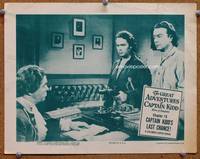 w356 GREAT ADVENTURES OF CAPTAIN KIDD Chap 15 movie lobby card '53 John Crawford