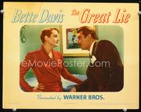 w360 GREAT LIE movie lobby card '41 Mary Astor & George Brent close up!