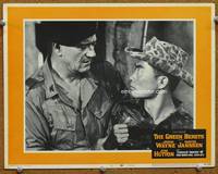 w364 GREEN BERETS movie lobby card #5 '68 close of up John Wayne & George Takei!