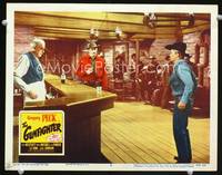w367 GUNFIGHTER movie lobby card #3 R52 Gregory Peck faces down death in saloon!
