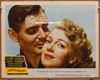 w408 HOMECOMING movie lobby card #7 '48 best Clark Gable & Lana Turner close up!