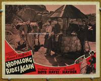 w411 HOPALONG RIDES AGAIN movie lobby card R40s William Boyd as Hopalong Cassidy!