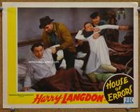w413 HOUSE OF ERRORS movie lobby card '42 wacky Harry Langdon comedy!