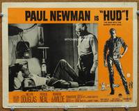 w415 HUD movie lobby card #8 '63 Paul Newman disrespects Melvyn Douglas!