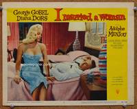 w424 I MARRIED A WOMAN movie lobby card #5 '58 George Gobel, sexiest Diana Dors!