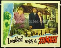 w425 I WALKED WITH A ZOMBIE movie lobby card '43 Val Lewton & Jacques Tourneur classic, Tom Conway