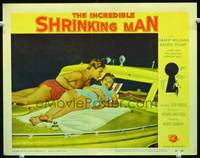 w434 INCREDIBLE SHRINKING MAN movie lobby card '57 on the boat before he shrank!