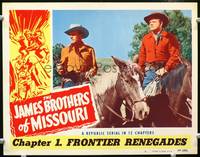w449 JAMES BROTHERS OF MISSOURI Chap 1 lobby card #6 '49 Keith Richards, Robert Bice, full-color!
