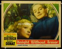 w478 KNIGHT WITHOUT ARMOR movie lobby card '37 Marlene Dietrich & Robert Donat close up!