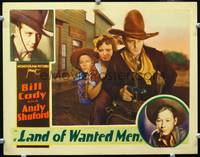 w487 LAND OF WANTED MEN movie lobby card '31 Bill Cody and his teen sidekick Andy Shuford!