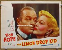 w500 LEMON DROP KID movie lobby card #5 '51 Bob Hope & Marilyn Maxwell kiss close up!