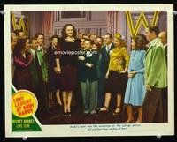 w521 LOVE LAUGHS AT ANDY HARDY movie lobby card #8 '47 Mickey Rooney with his 6' 4