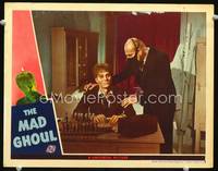 w529 MAD GHOUL movie lobby card '43 close up of George Zucco & David Bruce!