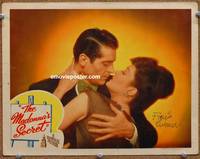 w532 MADONNA'S SECRET signed movie lobby card '46 by Francis Lederer, who is hugging Gail Patrick!