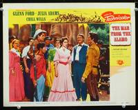 w541 MAN FROM THE ALAMO movie lobby card #4 '53 Glenn Ford, Julia Adams, Chill Wills, Boetticher