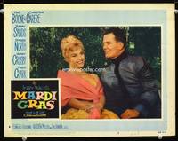 w554 MARDI GRAS movie lobby card #3 '58 Pat Boone & Christine Carere romantic close up!